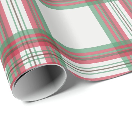 Weißes Kariertes Weißwein Geschenkpapier (Rolleneckpunkt)