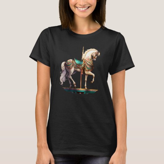 Weißes Karussell T-Shirt (Vorderseite)