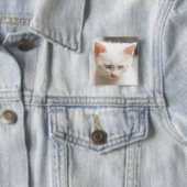 Weißes Kätzchen Button (Beispiel)