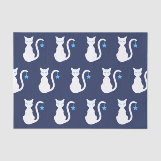 Weißes Katzen-Tissue-Papier Seidenpapier (Vorderseite)