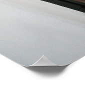 Weißes Katzenposter Poster (Ecke)