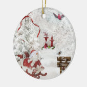 Weißes Keramikornament (Links)