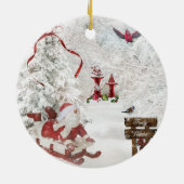 Weißes Keramikornament (Hinten)