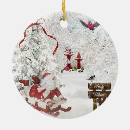 Weißes Keramikornament (Hinten)