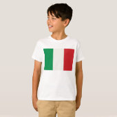 weißes Kindershirt mit Italien Fahne T-Shirt (Vorne ganz)