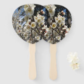 Weißes Kirschbär / Sakura / ラ(桜) Fächer (Vorne und Hinten)