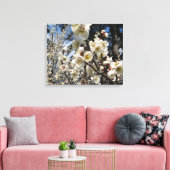 Weißes Kirschbär / Sakura / ラ(桜) Leinwanddruck (Insitu (Wohnzimmer))