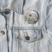 Weißes Kirschblüten-Foto Button (Beispiel)