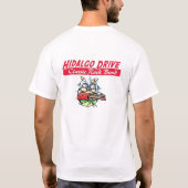 Weißes klassisches T-Shirt des Hidalgo-Antriebs (Rückseite)