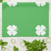 Weißes Kleeblatt Küchentuch (Gefaltet)