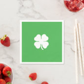 Weißes Kleeblattpapier Napkins Serviette (Beispiel)