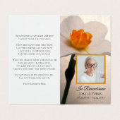 Weißes Klostergebet der Frühlingsfeier Visitenkarten (Außenseite Aufgefaltet)