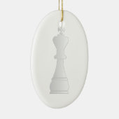Weißes Königschachstück Keramik Ornament (Rechts)