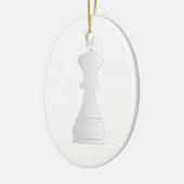 Weißes Königschachstück Keramik Ornament (Links)