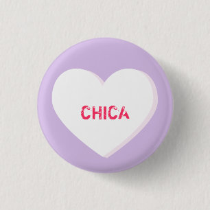 Weißes Konversationsherz Template Button