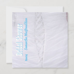 Weißes Korsett Hochzeitskleid Brautparty Einladung