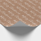 Weißes Kraftpapier "Frohe Weihnachten" Geschenkpapier (Ecke)
