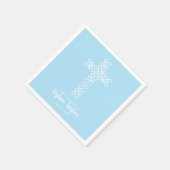 Weißes Kreuz blass Erste Kommunion Religiös Serviette (Ecke)