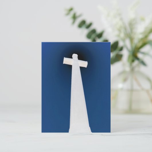 Weißes Kreuz Postkarte (Stehend Vorderseite)