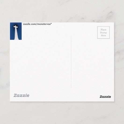Weißes Kreuz Postkarte (Rückseite)