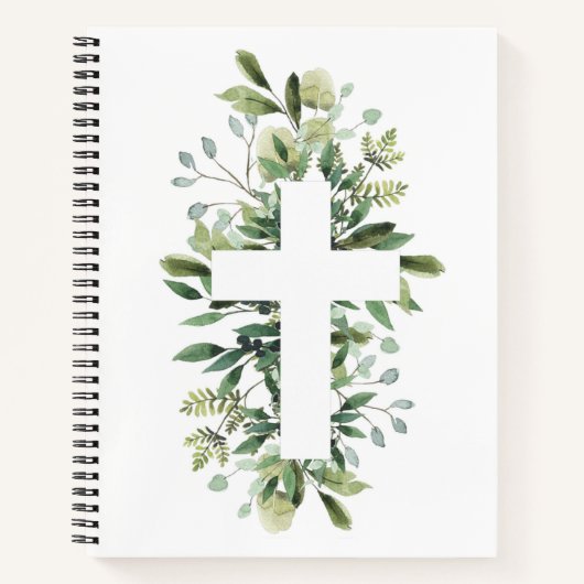 Weißes Kreuz / Tetelestai Notizblock (Vorderseite)