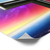 Weißes Kreuz über dem Blue Water Poster (Ecke)