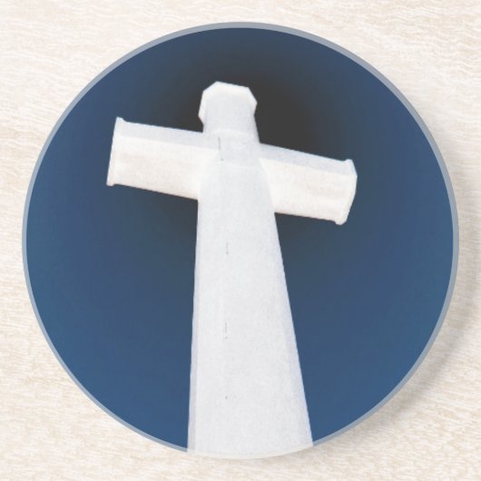 Weißes Kreuz Untersetzer (Vorne)