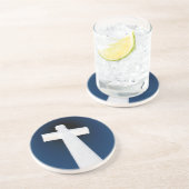 Weißes Kreuz Untersetzer (Seite)