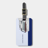 Weißes Kreuzschiff bedeckte Plattform-Reisende Gepäckanhänger (Vorderseite vertikal)