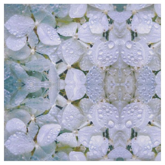 Weißes Kristallhydrangea-Gewebe Stoff (Nahaufnahme)