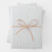 Weißes Krokodil-Hautbild Neu Geschenkpapier Set (Beispiel)