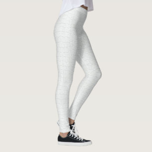 Weißes Krokodil, realistische Hautfarbe Leggings