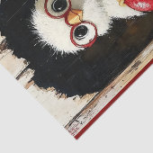 Weißes Küken, rote Brille und rotes Herz BY5 Decou Seidenpapier (Ausschnitt)