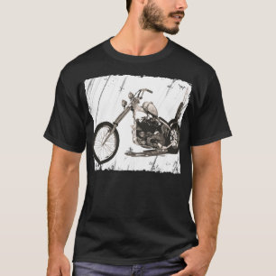 Weißes kundenspezifisches Chopper-Motorrad T-Shirt