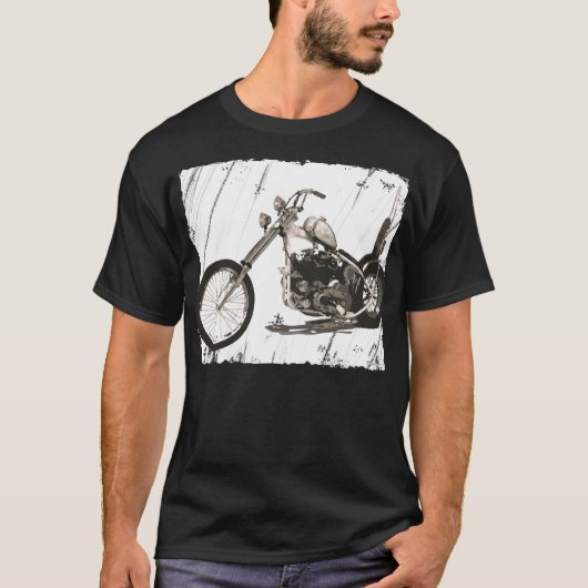Weißes kundenspezifisches Chopper-Motorrad T-Shirt (Vorderseite)