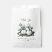 Weißes Kürbis Brautparty Vielen Dank Geschenktütchen (Vorderseite)