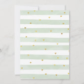 Weißes Kürbisgewächshaus Grüne Party Einladung (Rückseite)