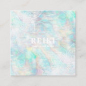 *~* weißes Lacey Mandala-Pastellrosa-Gelb-Blau Quadratische Visitenkarte (Vorderseite)