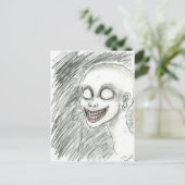 Weißes Lächeln Postkarte (Stehend Vorderseite)