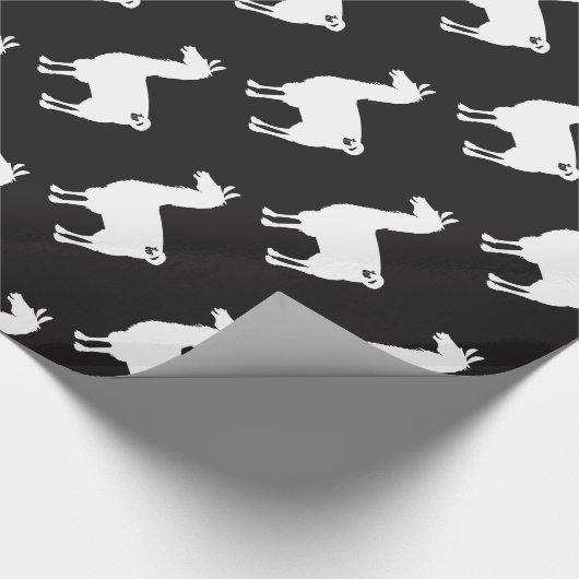 Weißes Lama-Packpapier Geschenkpapier (Ecke)