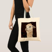 Weißes Lama Tragetasche (Vorderseite (Produkt))