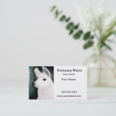 Weißes Lama Visitenkarte (Stehend Vorderseite)