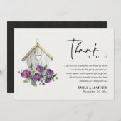 WEISSES LAND RUSTISCHES BLUMENGEBÄUDE DANKESKARTE (Vorne/Hinten)