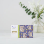 Weißes langhaariges Chihuahua-Muster Visitenkarte (Stehend Vorderseite)