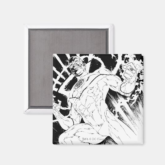 Weißes Laternenkorps Magnet (Vorderseite/Rückseite)