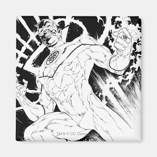 Weißes Laternenkorps Magnet (Vorne)