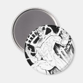 Weißes Laternenkorps Magnet (Vorderseite/Rückseite)