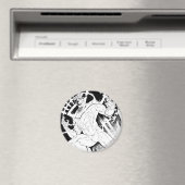 Weißes Laternenkorps Magnet (In Situ (Geschirrspüler))