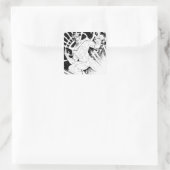 Weißes Laternenkorps Quadratischer Aufkleber (Tasche)