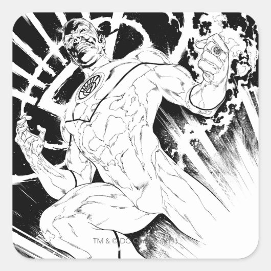 Weißes Laternenkorps Quadratischer Aufkleber (Vorderseite)